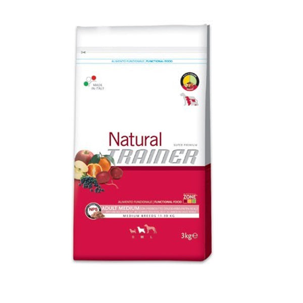 SACCO CROCCHETTE PER CANE ADULTO MEDIUM NATURAL 3 KG PROSCIUTTO CRUDO