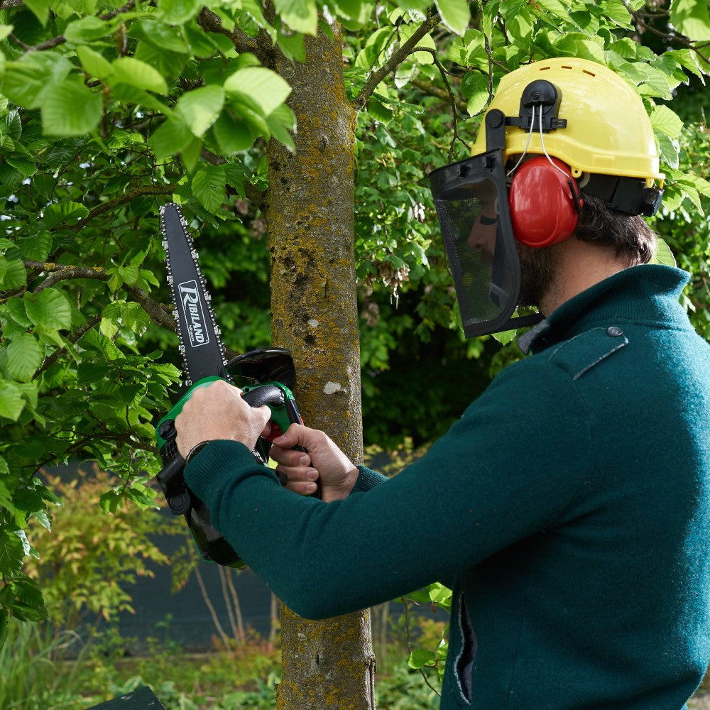 MOTOSEGA DA POTATURA A SCOPPIO CON LAMA CARVING 25,4CC