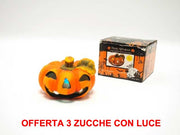 OFFERTA 3 ZUCCHE DI HALLOWEEN CON LUCE INTEGRATA 5.5CM