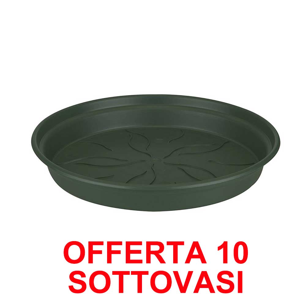 OFFERTA 10 SOTTOVASO GREEN BASICS SAUCER 34CM VERDE