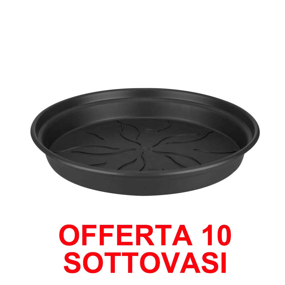 OFFERTA 10 SOTTOVASO GREEN BASICS SAUCER 34CM LIVING BLACK