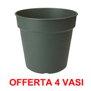 OFFERTA 4 VASO GREEN BASICS GROWPOT 27CM VERDE