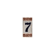 NUMERO DIPINTO 7 IN MATERIALE CERAMICO