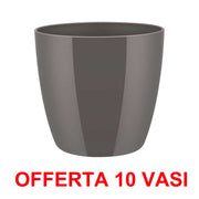 OFFERTA 10 VASO BRUSSELS DIAMOND ROUND 14CM OYSTER PEARL