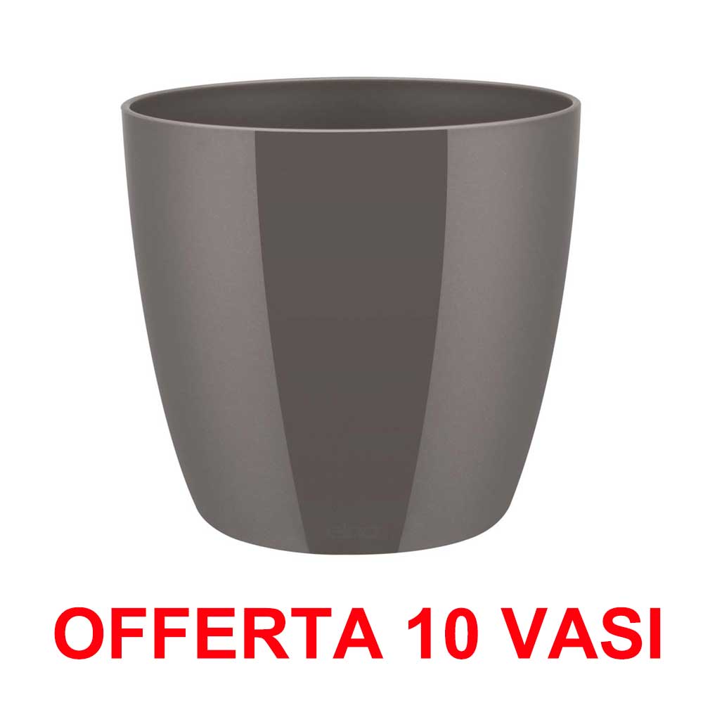 OFFERTA 10 VASO BRUSSELS DIAMOND ROUND 14CM OYSTER PEARL