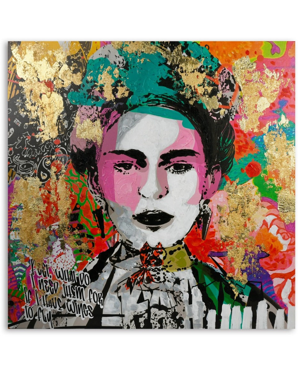 QUADRO FRIDA KAHLO 50X50CM