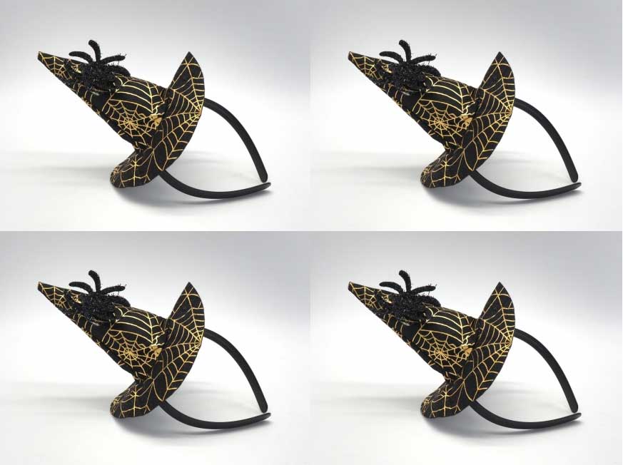 OFFERTA 4 CERCHIETTI CAPPELLO DA STREGA CON RAGNO