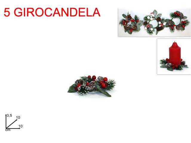 OFFERTA 5 GIROCANDELA 10CM ASSORTITI