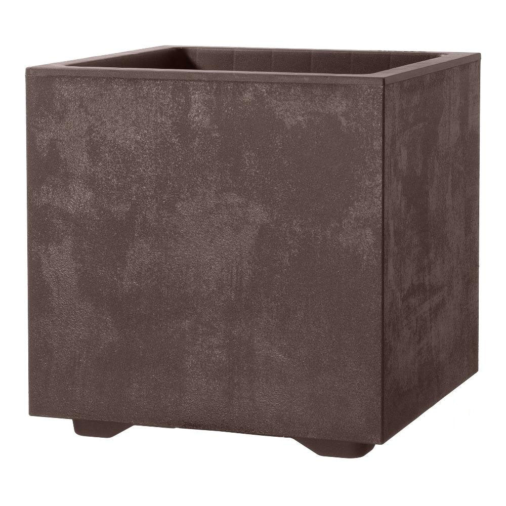 VASO CUBO MILLENNIUM 49 CM BROWNST PLASTICA RICICLATA