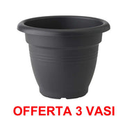 OFFERTA 3 VASO GREEN BASICS CAMPANA 50CM LIVING BLACK