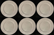 6 SOTTOPIATTI CIRCOLARI EFFETTO SWAROWSKI BIANCO 33CM