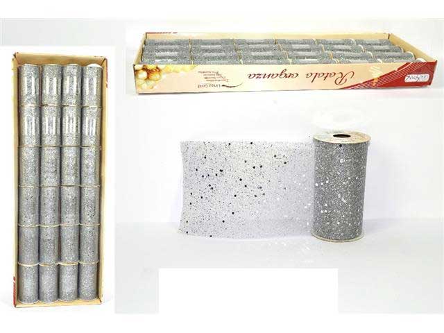OFFERTA 3 ROTOLI NASTRO REGALO ARGENTO 11.5X450CM