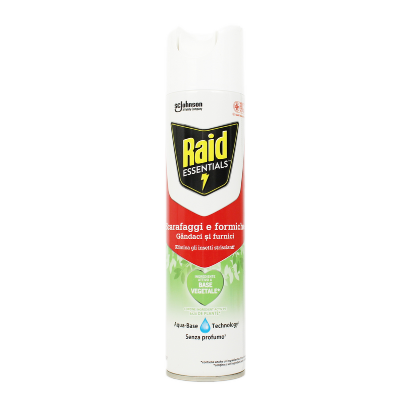 RAID INSETTICIDA ESSENTIALS SCARAFAGGI & FORMICHE SPRAY 400ML