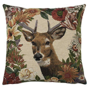 CUSCINO GOBELIN CON CERVO FLOWER STRIKER 45X45CM