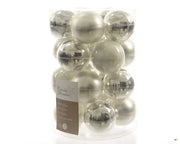 BOX 16 PALLINE DI NATALE ARGENTO MIX 6CM
