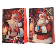 BUSTA NATALIZIA CON BABBO NATALE 12X30XH42CM ASSORTITA