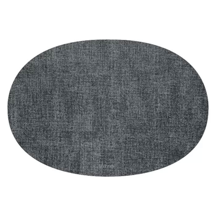 TOVAGLIETTA OVALE DOUBLE FACE FABRIC GRIGIA 34X48CM