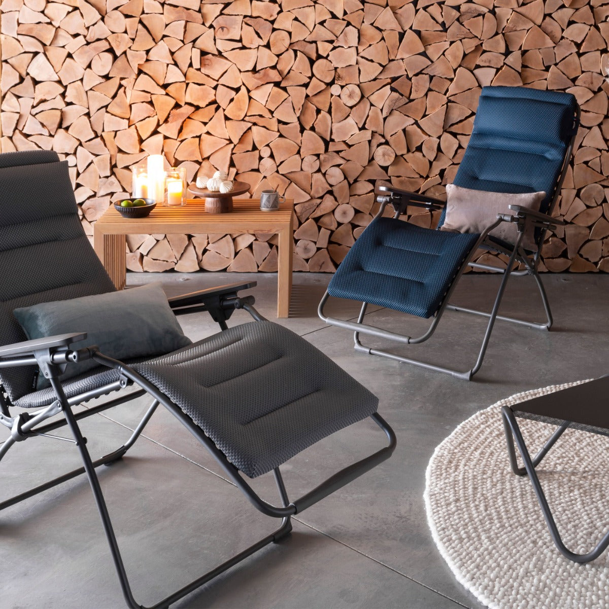 POLTRONA RELAX IMBOTTITA FUTURA BECOMFORT BLU ENCRE