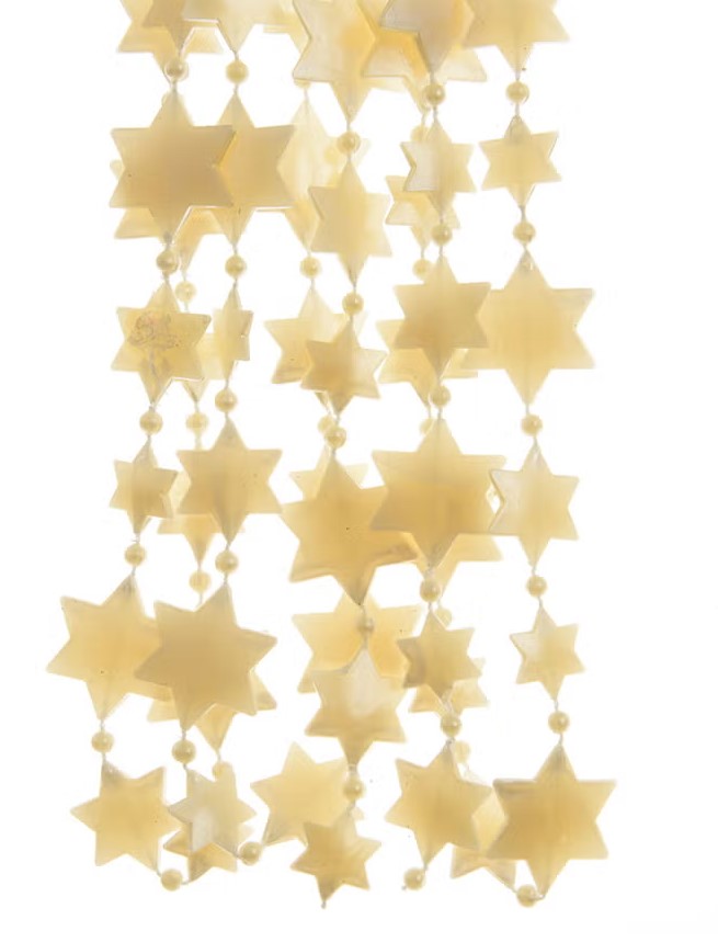 GHIRLANDA NATALIZIA CON STELLE GIALLE 2.6X270CM
