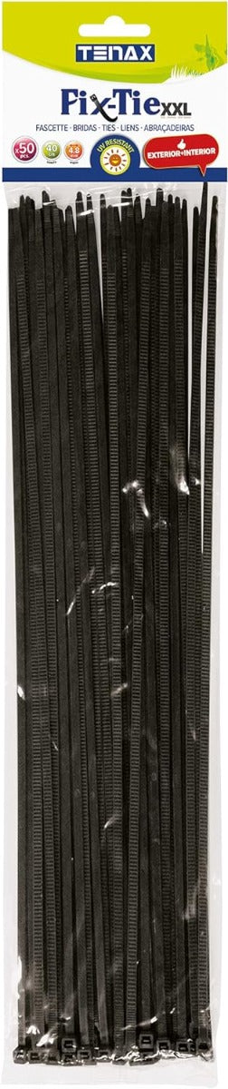 50 FASCETTE MULTIUSO FIX-TIE XXL NERE 40CM