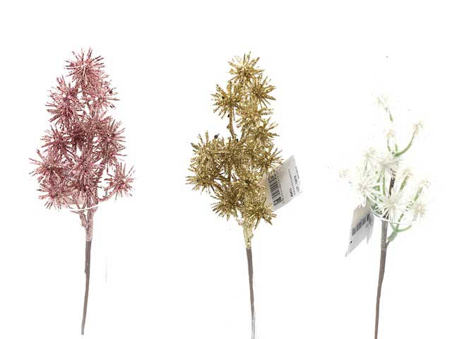 PICK RAMETTO CON ECHINOPS ASSORTITO 27CM