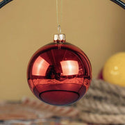 PALLINA DI NATALE ROSSA IN VETRO LUCIDO 8CM