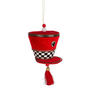 PENDAGLIO PER DECORAZIONE NATALIZIA CAPPELLO ROSSO 12X12XH20CM