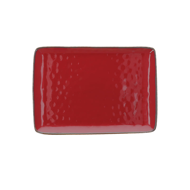 VASSOIO RETTANGOLARE 27X19CM LINEA "CONCERTO" ROSSO FUOCO