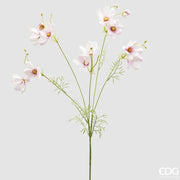 RAMO DI COSMOS CON FOGLIE E BOCCIOLI ARTIFICIALE H90CM ROSA
