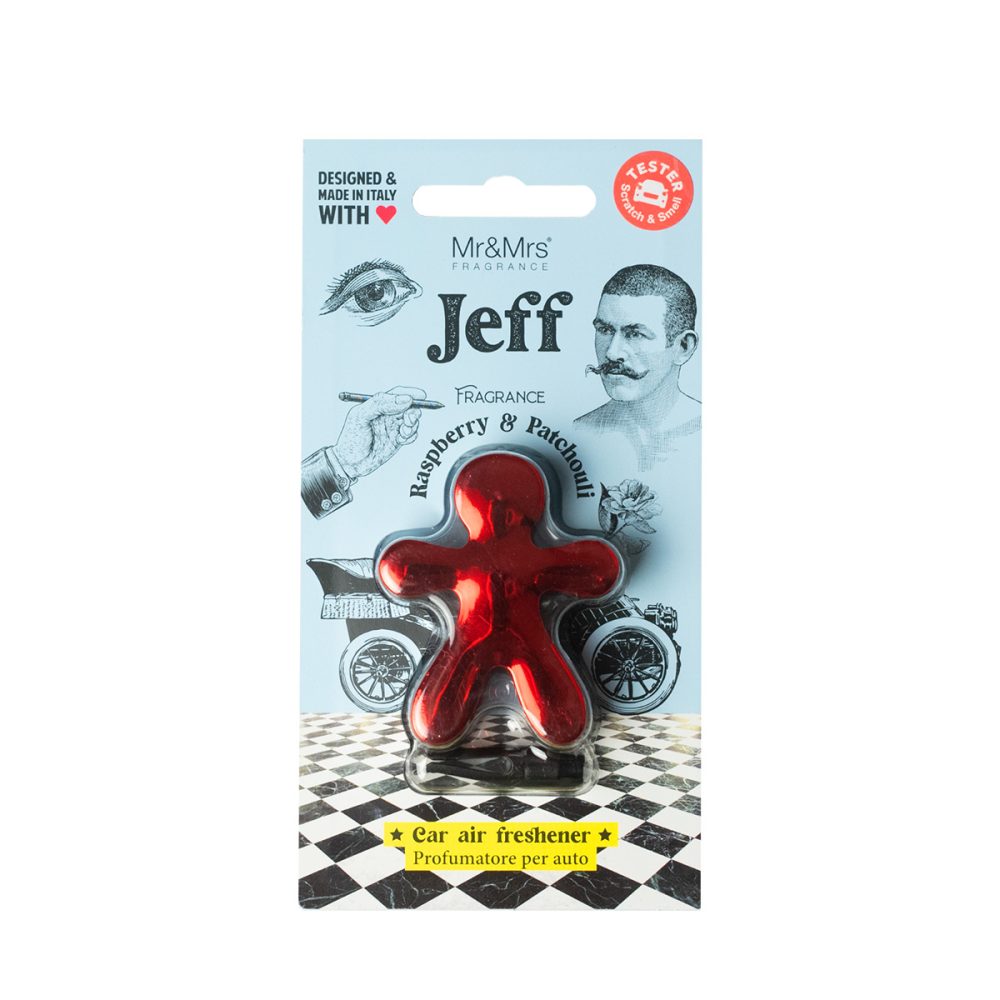 MR & MRS FRAGRANCE PROFUMATORE PER AUTO JEFF CROMATO ROSSO LAMPONE & PATCHOULI