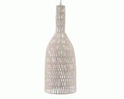 LAMPADARIO RATTAN D.22X63,5CM BIANCO