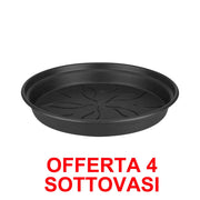 OFFERTA 4 SOTTOVASO GREEN BASICS SAUCER 25CM LIVING BLACK