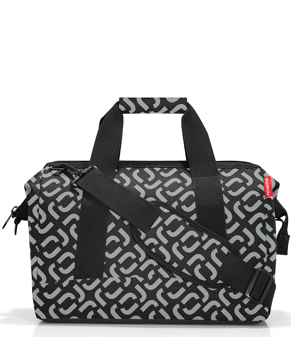 BORSA ALLROUNDER M SIGNATURE BLACK CON TRACOLLA