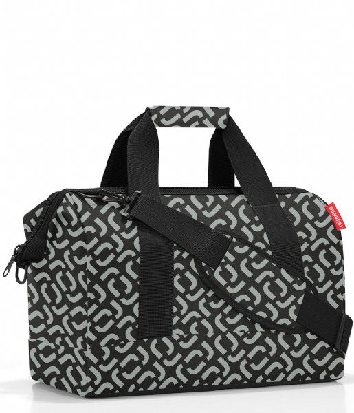 BORSA ALLROUNDER M SIGNATURE BLACK CON TRACOLLA