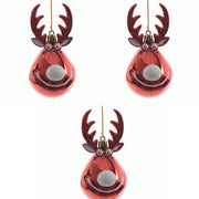 OFFERTA 3 PALLINE A FORMA DI RENNA 11,5CM