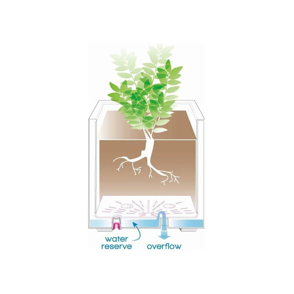 VASO CUBO MILLENNIUM 49 CM BROWNST PLASTICA RICICLATA