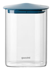 Fresh&amp;Style 1-Liter-Glasbehälter aus blauem Borosilikatglas, rechteckig