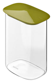 FRESH&amp;STYLE Rechteckiges grünes Borosilikatglasgefäß 1,3 l
