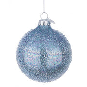 PALLINA DI NATALE IN VETRO BLU TAMARA 8CM