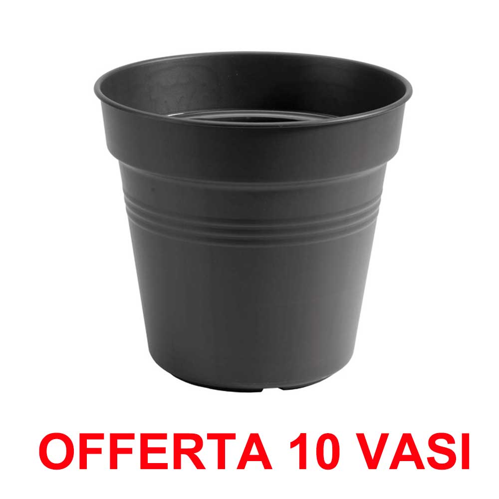 OFFERTA 10 VASO GREEN BASICS GROWPOT 30CM LIVING BLACK
