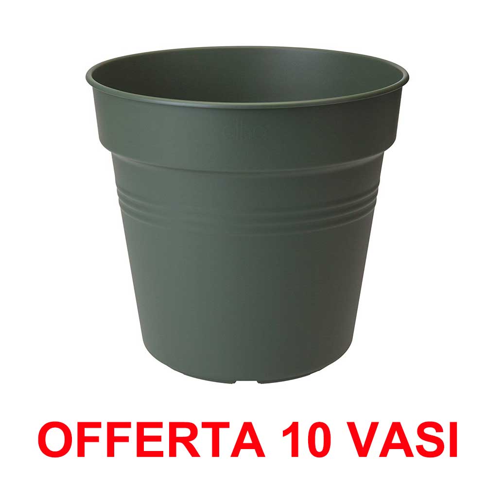 OFFERTA 10 VASO GREEN BASICS GROWPOT 24CM VERDE