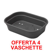 OFFERTA 4 VASCHETTA PER COLTIVARE GREEN BASICS GROW TRAY S LIVING BLACK