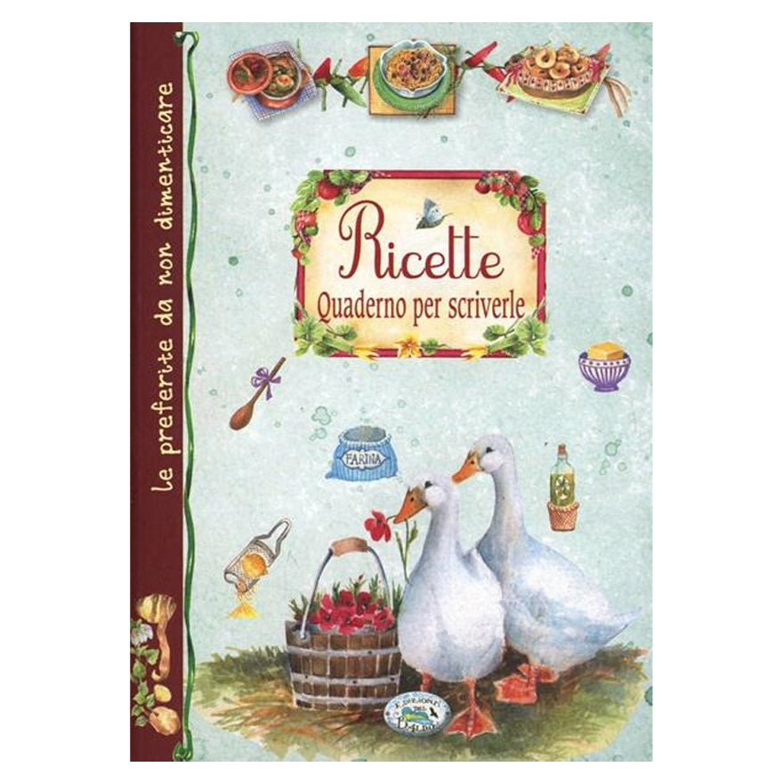 LIBRO QUADERNO PER SCRIVERE RICETTE