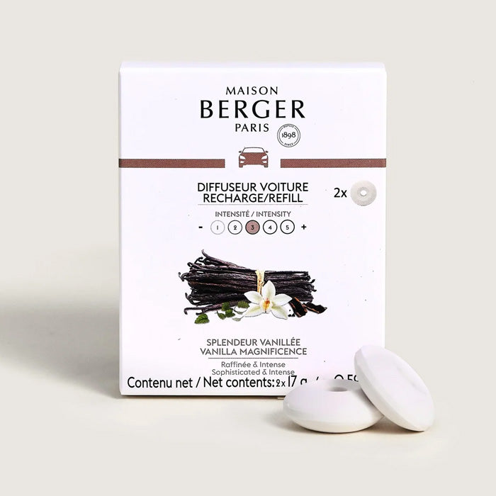 RICARICA PER PROFUMO PER AUTO VANIGLIA SET 2 PEZZI