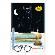 MINI BLOCCO CALAMITA GATTO NERO PENSIERI BELLI