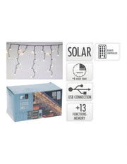 Ghirlanda LED Solare Ricaricabile 240 LED 5,6m Bianco Caldo