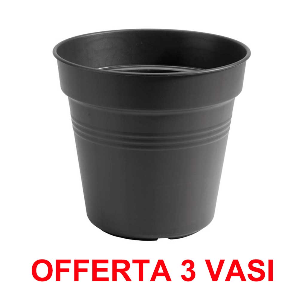 OFFERTA 3 VASO GREEN BASICS GROWPOT 35CM LIVING BLACK