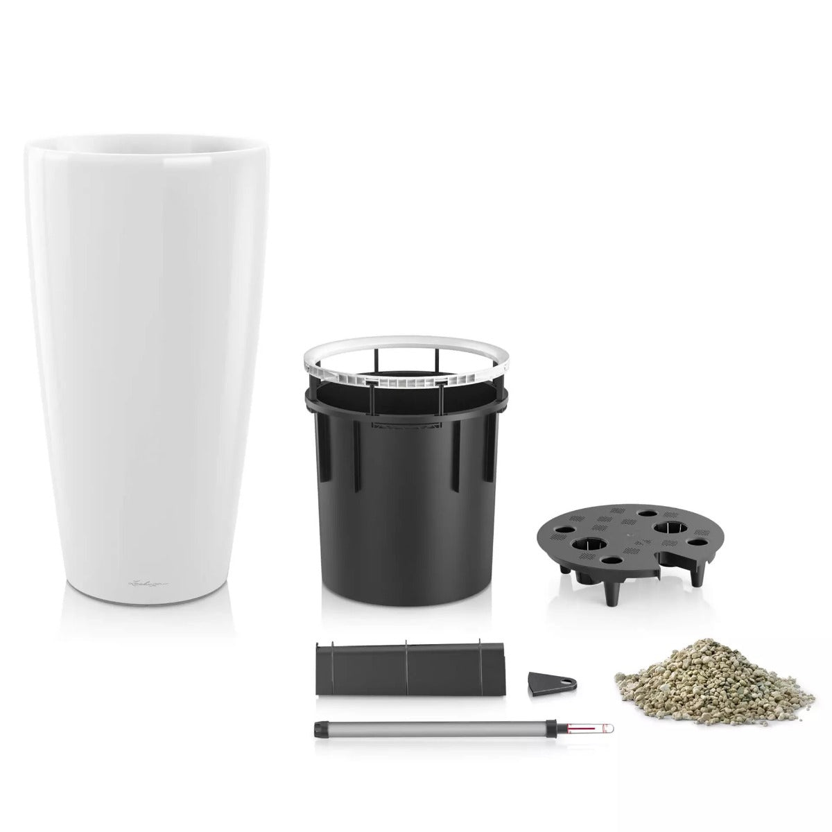 VASO RONDO PREMIUM D32X56 CM BIANCO LUCIDO