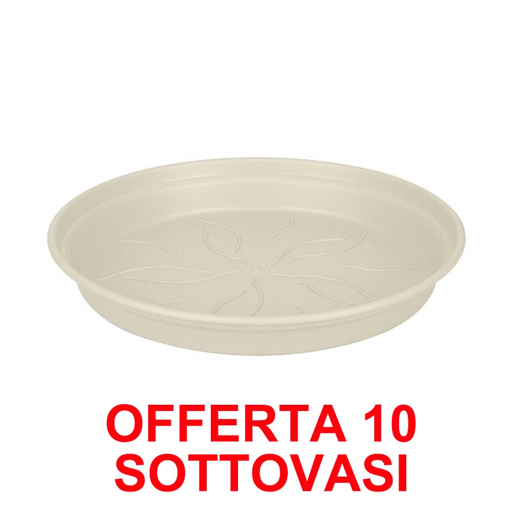 OFFERTA 10 SOTTOVASO GREEN BASICS SAUCER 34CM BIANCO