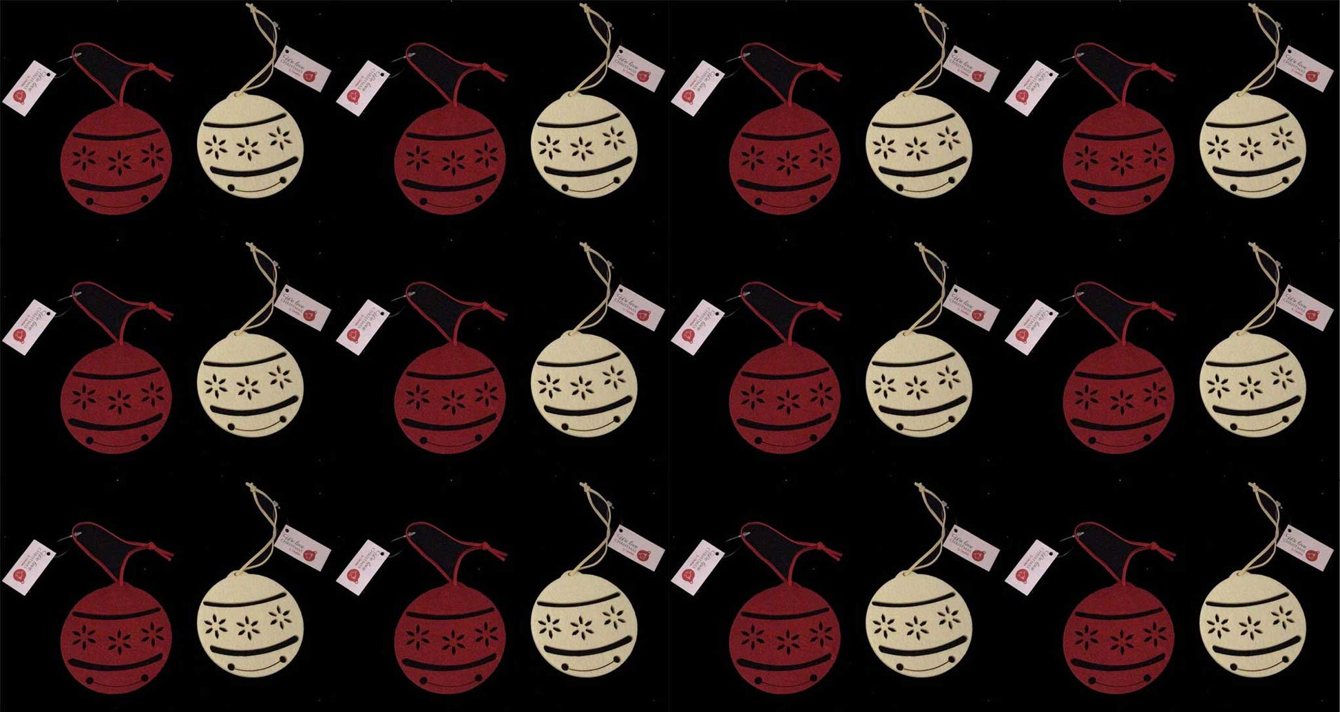 OFFERTA 24 SFERE NATALE 10CM IN PANNO LENCI APPENDIBILI ASSORTITI